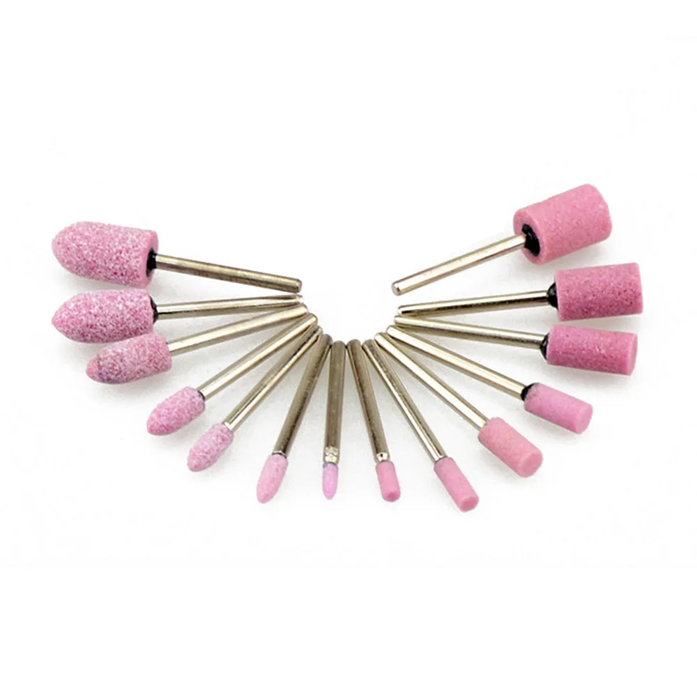 10Pcs Mandrel Mounted Stone Points Electric Grinding Accessories Polishing Head Wheel Tool For Dremel Rotary Power Tools