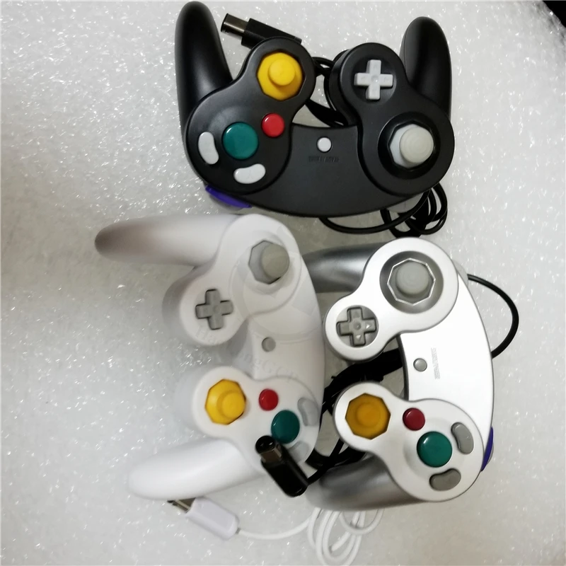 หลายสี Wired Controller สำหรับ Nintendo สำหรับ Gamecube คอนโซลจอยควบคุมเกมสำหรับ N-GC เกมคอนโซลควบคุม