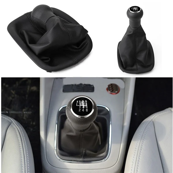 5 6 Speed Car Gear Shift Knob With Gaitor For VW Passat B5 B5.5 1998 1999 2000 2001-2004 B5 FL (00-05) Passat 3B3 3B6 B5 3BG