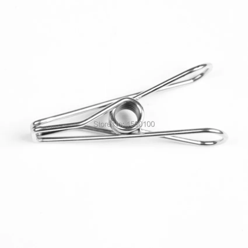 Free Shipping (20pcs/lot) Silver Metal Clips Stainless steel ticket clip Clothes/Socks Hanging Pegs Clips Clamps Silver Laundry