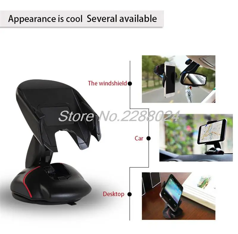 RINGCALL cute Car Phone Holder 360 Windshield Mount Bracket  For Huawei 4/G620S G700 Y3 Y336 Y520 Mate 7 8 P8 P8 Lite P7Mini