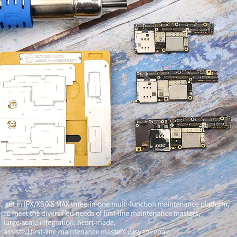 MECHANIC 3 In 1 BGA Reballing Kit Set Mainboard Middle Frame Positioning PCB Fixture Platform for IP X XS XSMAX Repair Tool