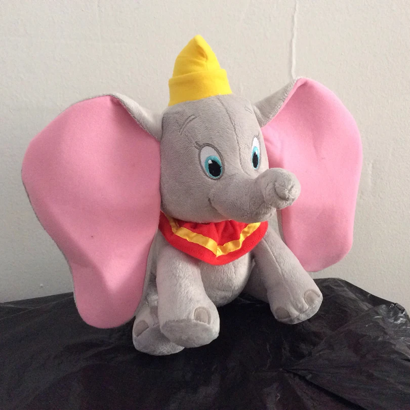 

Free Shipping 30cm 11.8'' Cartoon Dumbo Gray Elephant Plush Toys Soft boy doll for baby birthday Gift