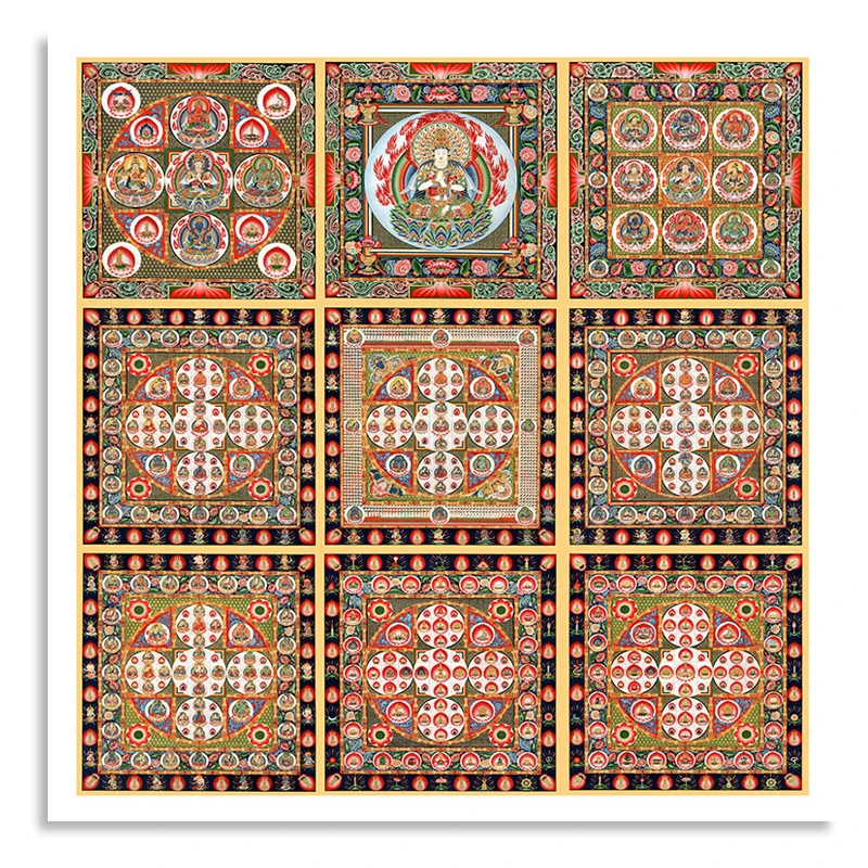 Thangka Mandala Buddha painting Tibetan religious canvas painting art picture Mandala art painting