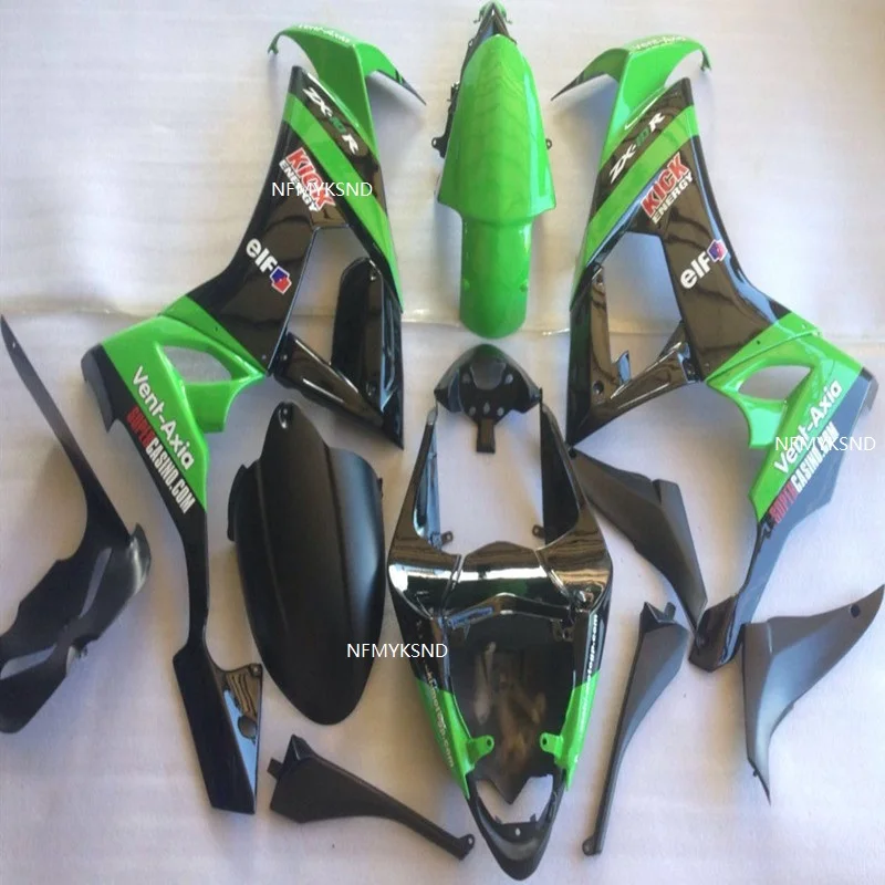 

High-grade fairing set for Kawasaki NINJA ZX10R 2008 2009 2010 Green black bodywork road Fairings Ninja ZX 10R 08 09 10