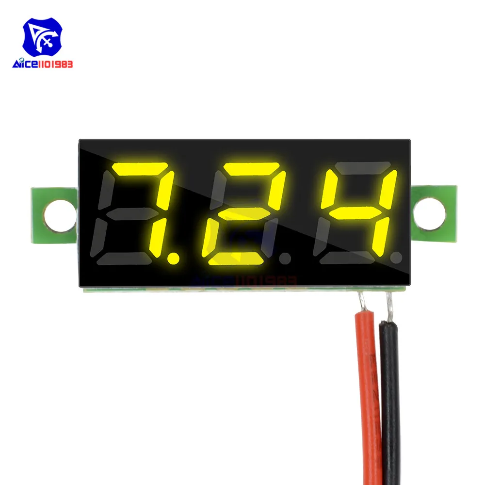 0,28" Mini-Voltmeter LED-Digitalröhren-Voltmeter Spannungsmesser Panel-Tester Detektor 2-Draht 5 Farben Verfügbar DC 5 -12V – Detail 6