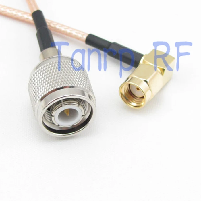 10PCS 15CM Pigtail coaxial jumper cable RG316 extension cord 6inch TNC male plug to RP SMA male right angle RF adapter connector