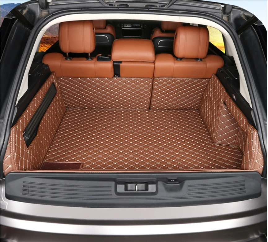 High quality! Custom car trunk mats for Land Rover Range Rover L405 2022-2018 waterproof boot carpets cargo liner luggage cover