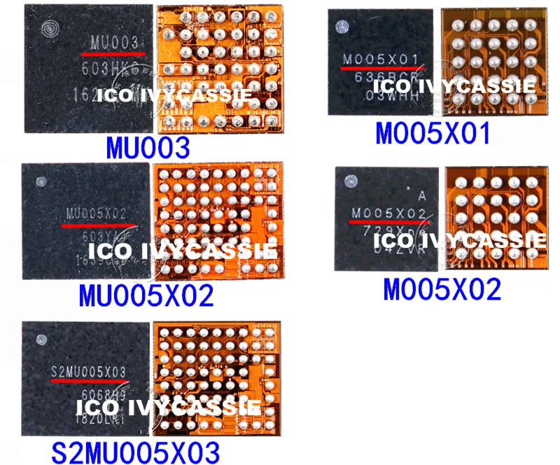 MU005X02 MU005X01-2 MU005X03 MU003 M005X02/01 S2MU005X S2MU005X03 S2MU004X-C S2MPU05X For Samsung J710F G610 G532 A520 Power IC