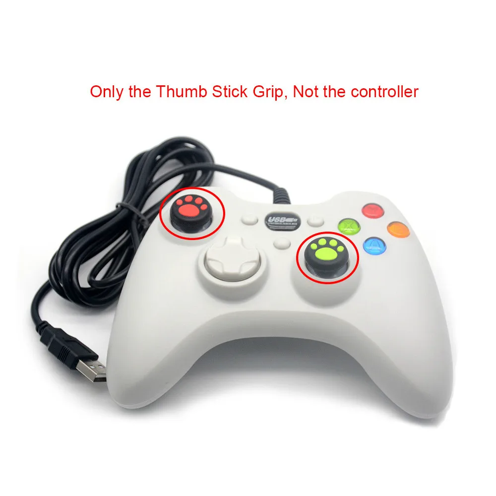 4Pcs ซิลิโคน ThumbStick Grip CAP Gamepad Controller จอยสติ๊กปุ่มสำหรับ Sony PS4 /PS3 สำหรับ Xbox One/360 CONTROLLER