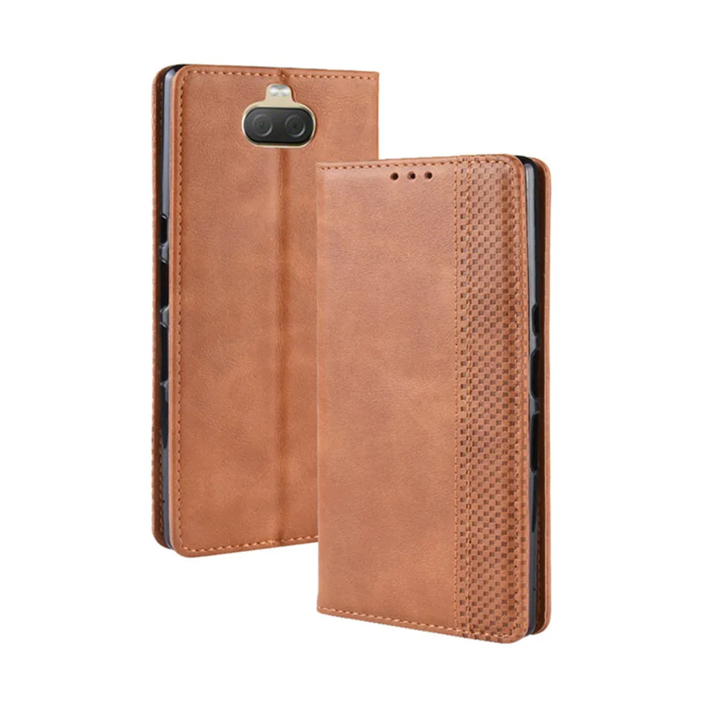 For Sony Xperia 10 Case Luxury Flip PU Leather Wallet Magnetic Adsorption Case For Sony Xperia 10 Plus 10plus Phone Bag Cases