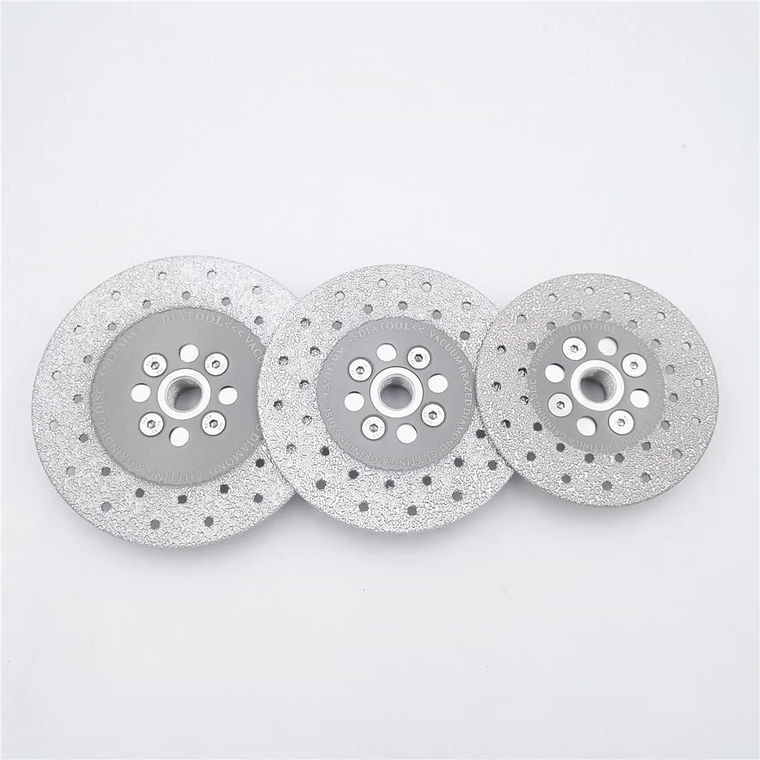 DIATOOL 1pc Premium Quality Diameter Double Sided Vacuum Brazed Diamond Cutting & Grinding Disc With 5/8-11 Flange