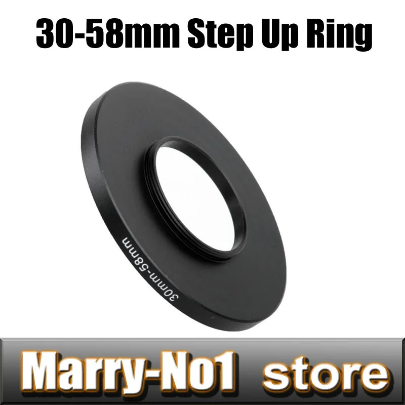 Free shipping 2pcs Black Step Up Filter Ring 30mm to 58mm 30mm -58mm 30-58mm