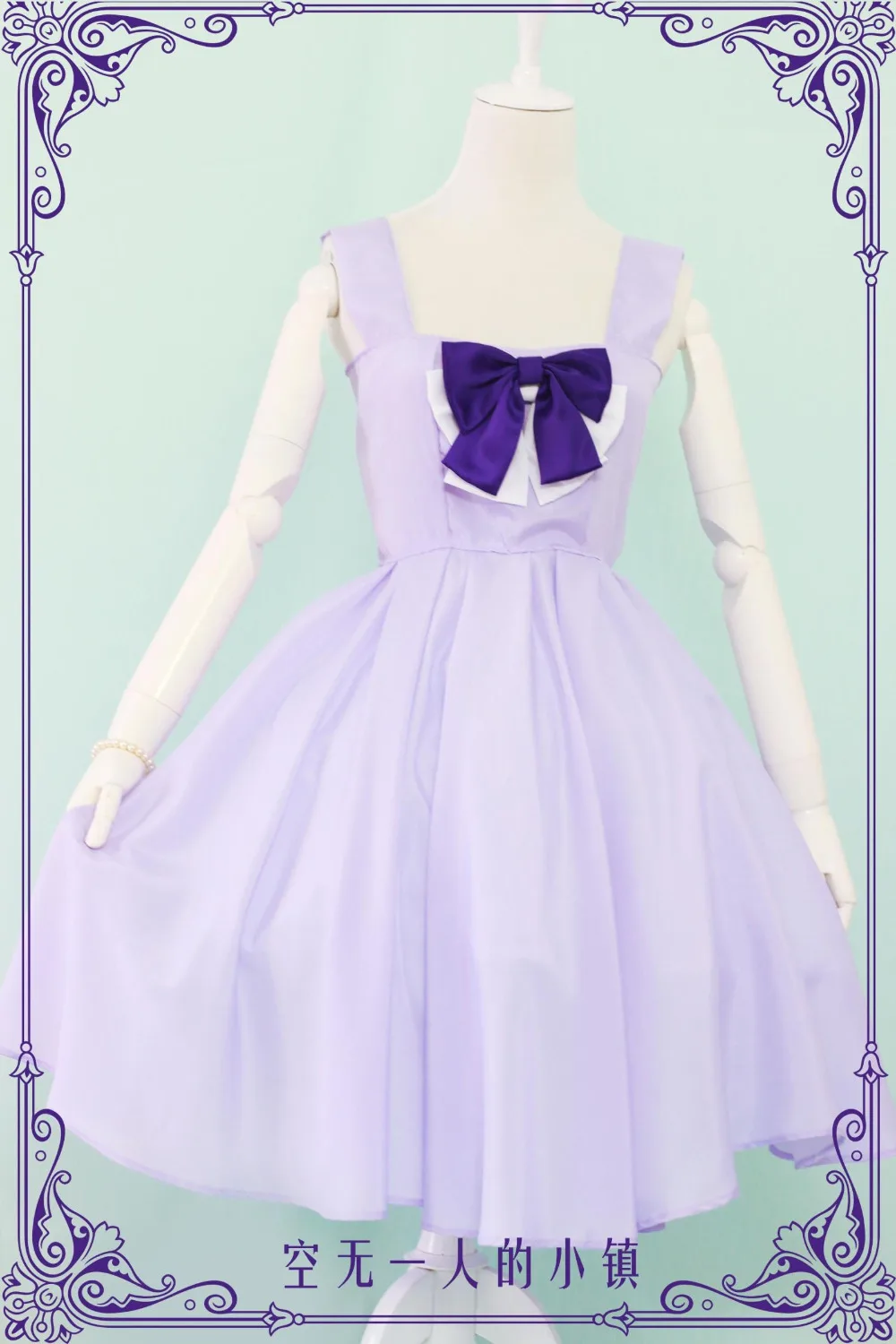 New Anime Chobits Eruda cosplay Costume purple dress 11