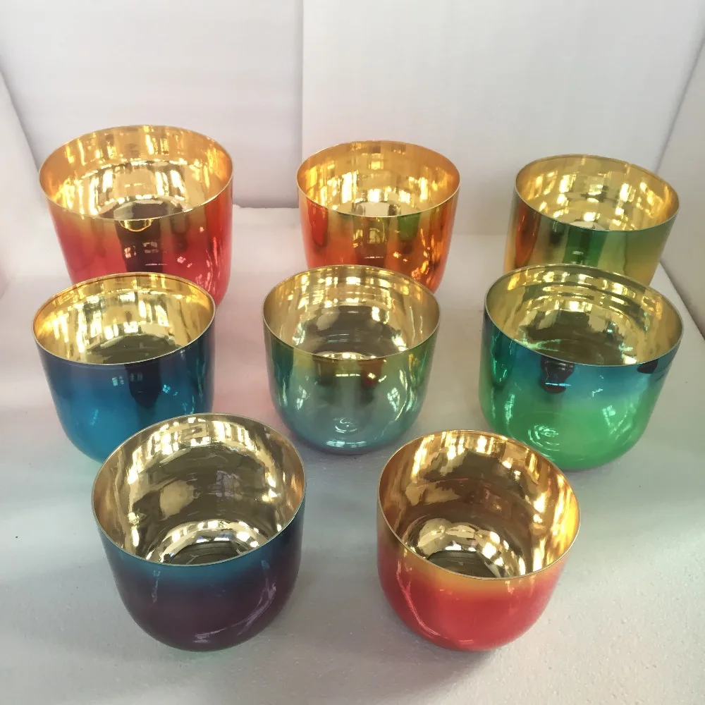 

quartz crystal singing bowls 3th octave 7pcs perfect C D E F G A B note in 440HZ or 432HZ chakras balancing