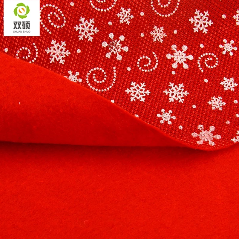 ShuanShuo Composite Fabric For New Year Christmas DIY Decoration Hat Bag Bell Doll Stocking Cloths A Half Meter 145*50cm