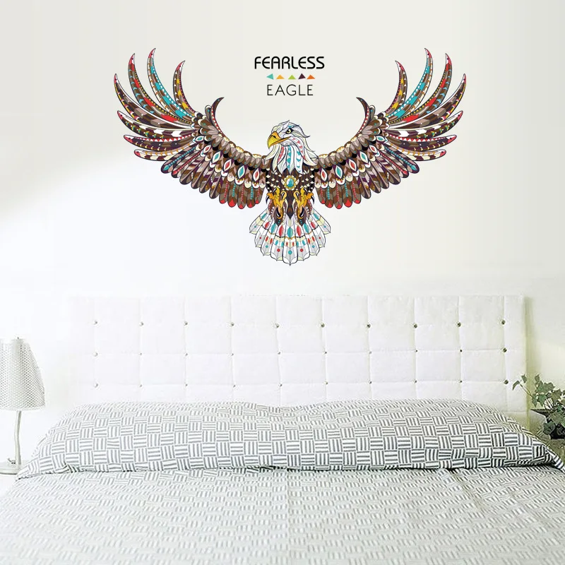 Fearless Eagle Animal Wall Sticker kids rooms living room bedroom background Wall Painted Tatoo Home Decor Art Decals stickers