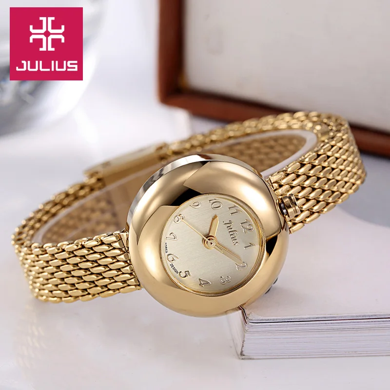 Top Julius Lady Women\'s Watch Japan Quartz Hours Fashion Clock Bracelet Stainless Steel Lovely Cute Girl Birthday Gift Box