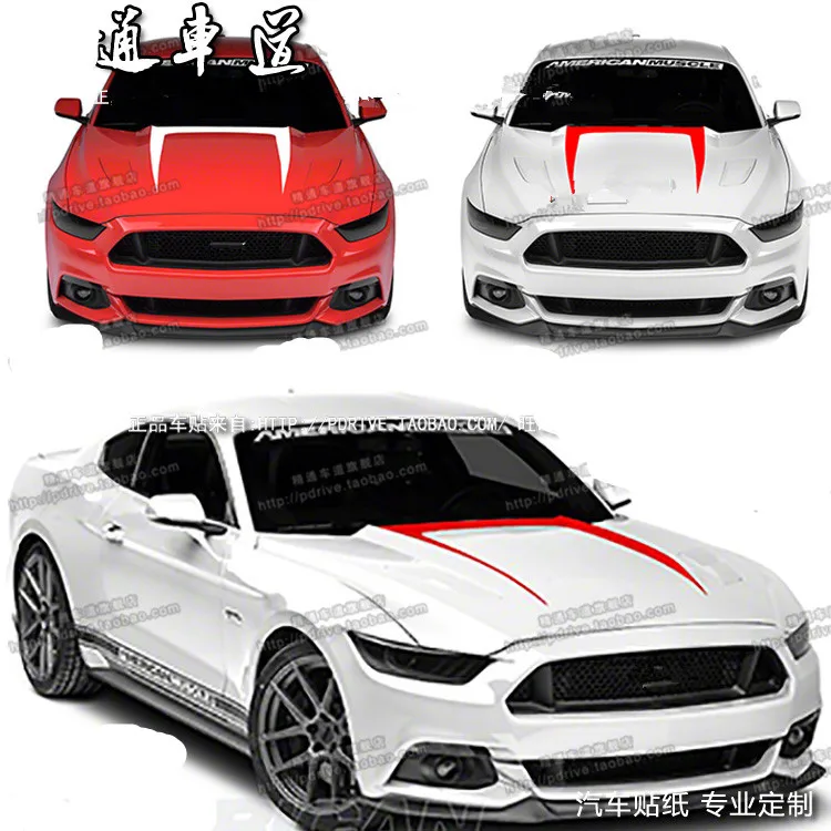 White / Red / Black Car Head / Body Whole Set Evil Tooth Sticker For Ford Mondeo /Mustang Z2CA506