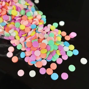 1000pcs/lote 5 mm Polímero redondo Hot Soft Sprinkles colorido para artesanías de bricolaje Tiny Lindos Accesorios de bricolaje de plástico 12 Mejores Polymer de Polymer Sprinkles - №9