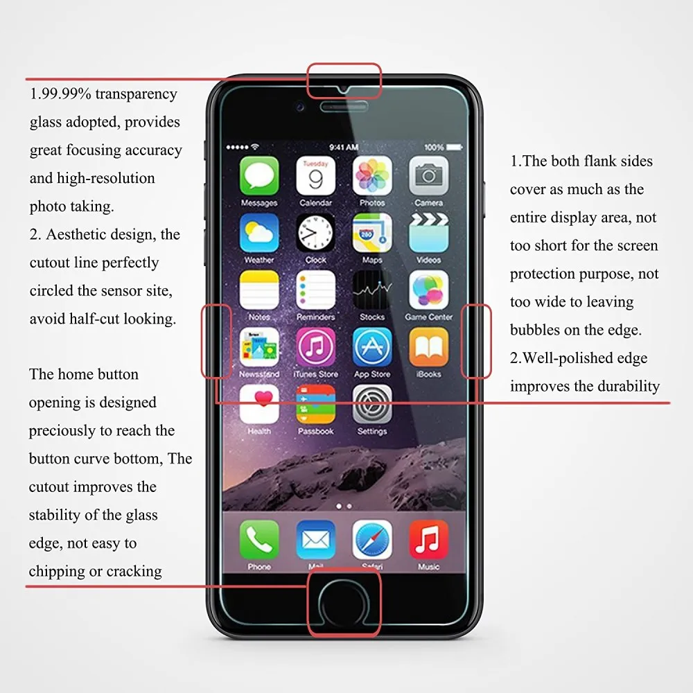 50Pcs Tempered Glass For iPhone XR X XS MaX 11Pro Max 12 13Pro Screen Protector Film for iphone 6 6s 7 8 Plus 5 5s SE 2020 Glass