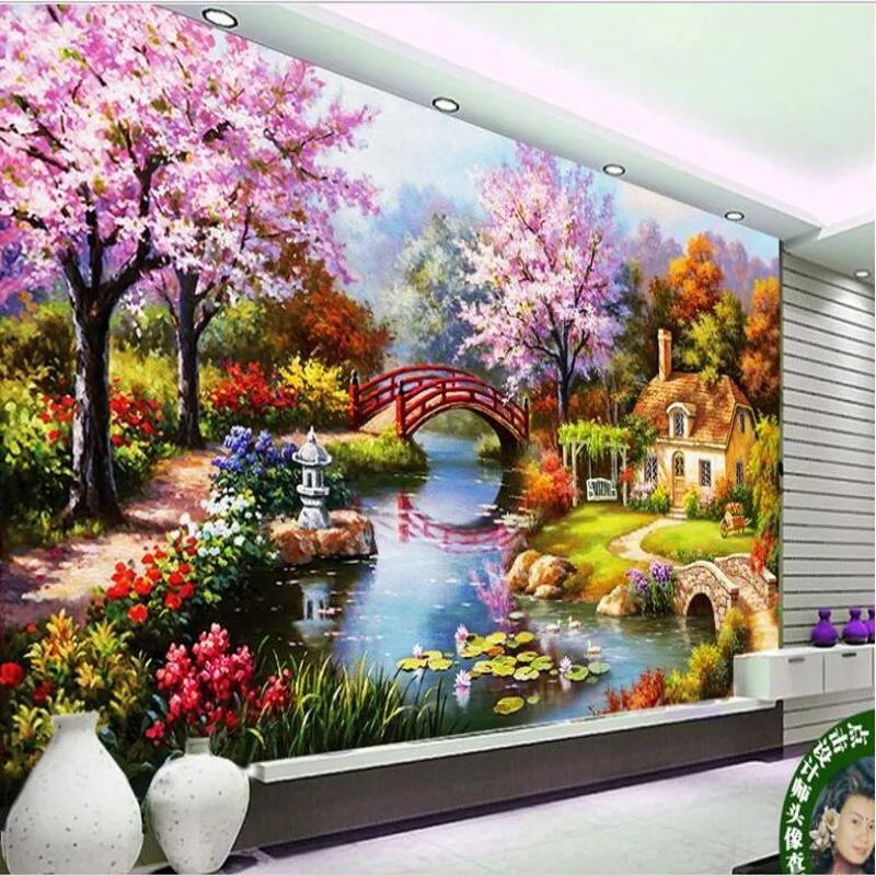 

wellyu Customized large - scale murals Europe and the United States and beautiful rural pastoral warmth of the wall wallpaper