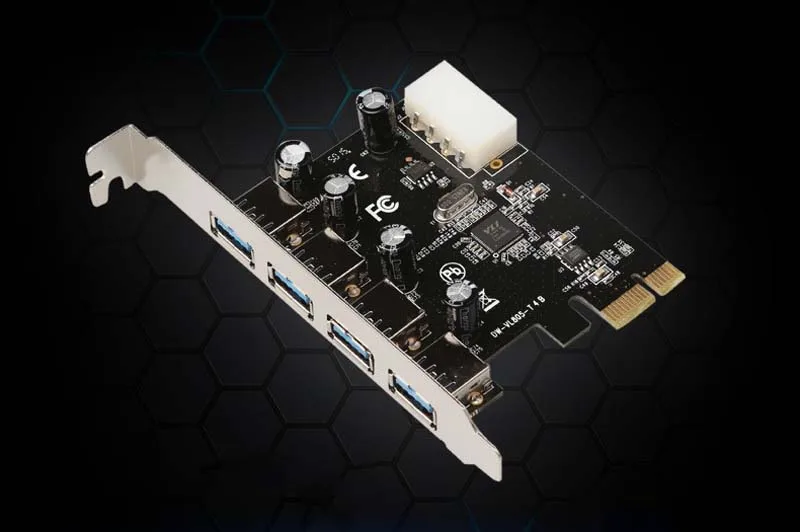 

4 Ports PCI-E to USB 3.0 HUB VL805 Chipset PCI Express Card Adapter 5 Gbps Speed