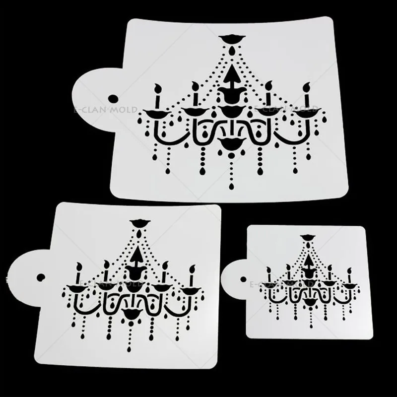 3Pcs/lot wedding Cake Stencil pattern Sugarcraft Side Border Stencils Border Kitchen Accessories Decoration Birthday Party P0009