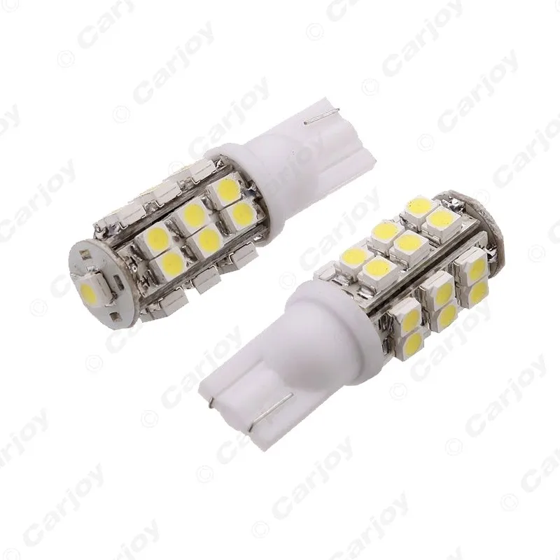 LEEWA 100pcs White Color T10 25 SMD bulb 1210 3528 W5W Car LED Bulbs 921 194 168 Lights 25 SMD #CA981