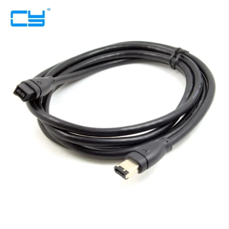 9 Pin / 6 Pin Beta Firewire 800 to Firewire 400 9 Pin / 6 Pin Cable IEEE 1394B Black Color 1.8M