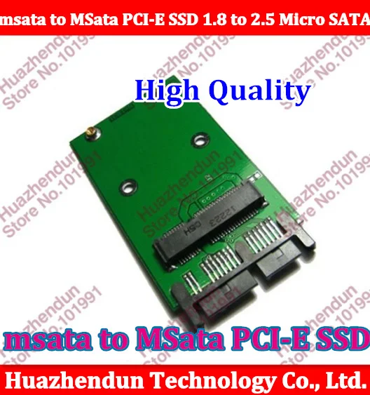 

10pcs/lot New 50mm mSATA Mini PCI-E SSD to 1.8 inch Micro SATA 7+9 Pin male Adapter Card Free Shipping