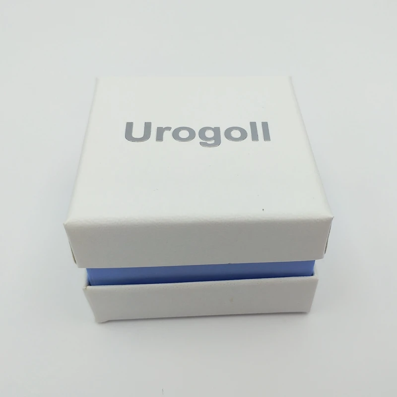 Urogoll Fashion Light Blue Ring Jewelry Gift Boxes High Quality Package Box Paper With Velvet Gift Box For Ring Earring 6*6*4cm