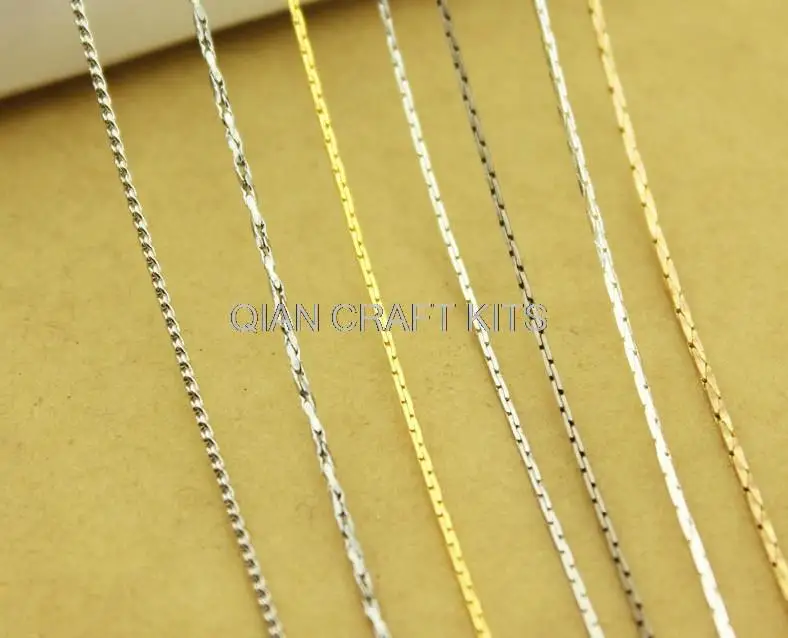 50 meters 0.8mm copper snake chain silver,rhodium shiny gold plated copper beading stringing chain, jewelry making mixed colors