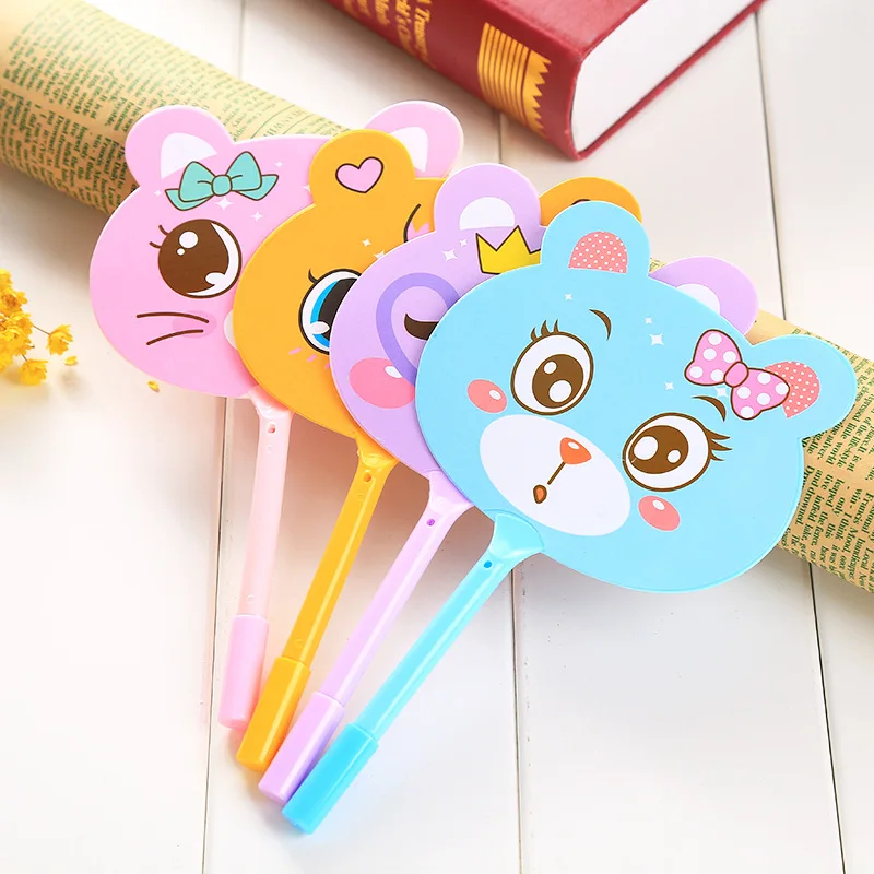 40 pcs Korean Creative Stationery Wholesale lovely Learning supplies Student prizes Animal Fan Ball Pen