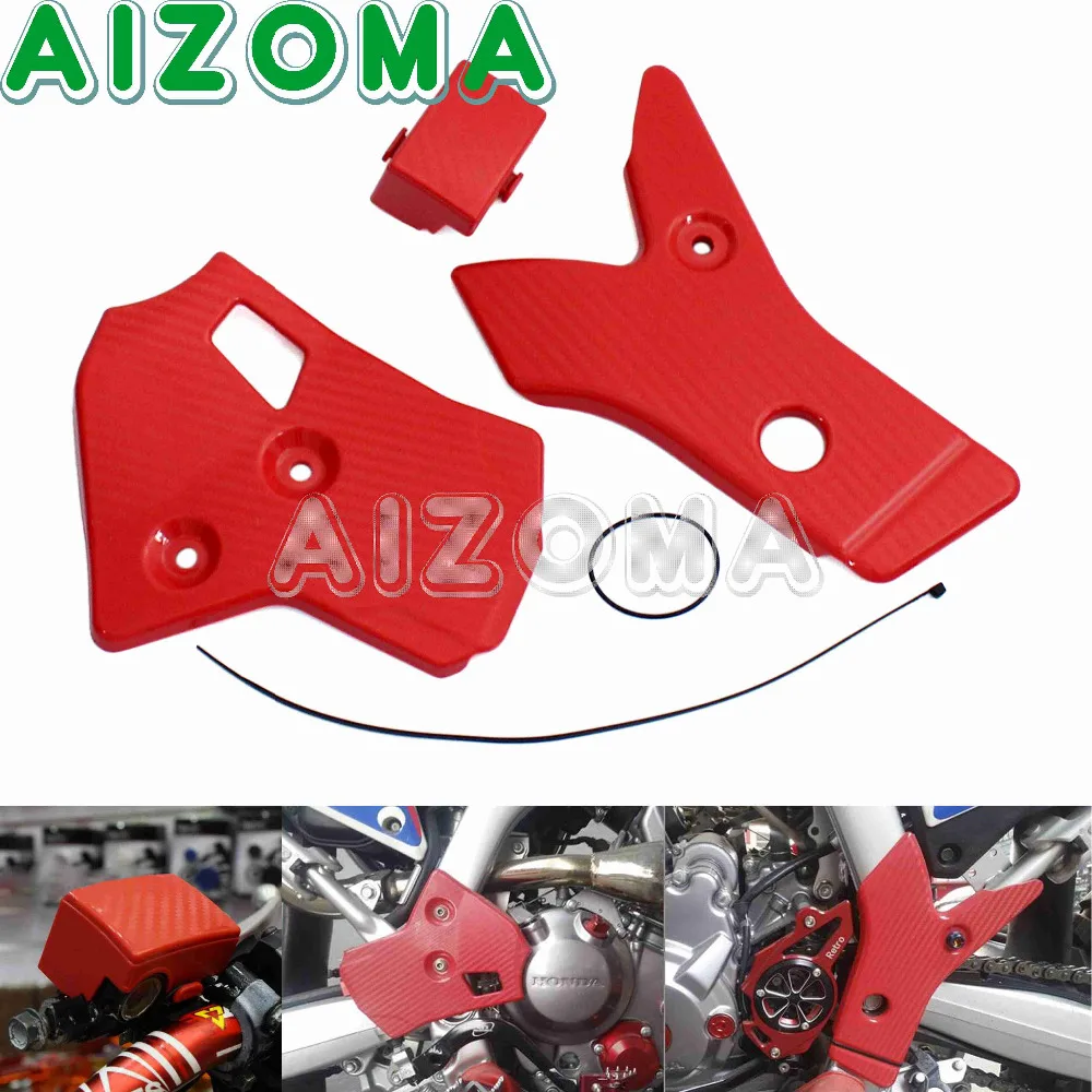 1Pair Red Supermoto Frame Guards Protector Motorcycles Frameguards Cover Kit For Honda CRF250L CRF250M CRF250Rally 2012-2017