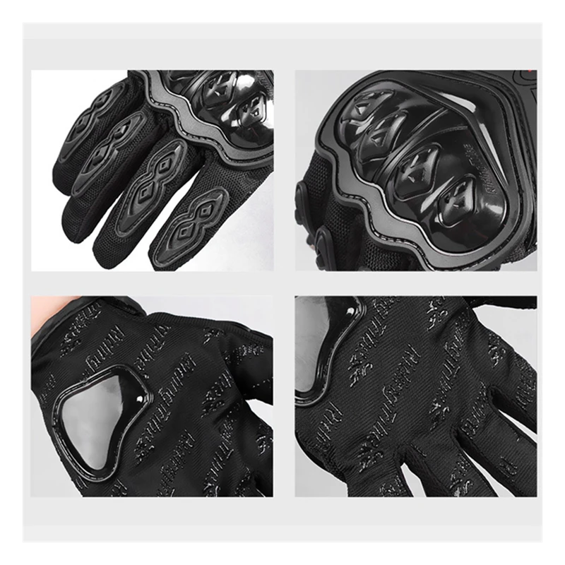 LMoDri Motorcycle Outdoor Riding Gloves Leather Touch Screen Breathable Wearable Protective Gloves Moto Alpine Motocross Stars