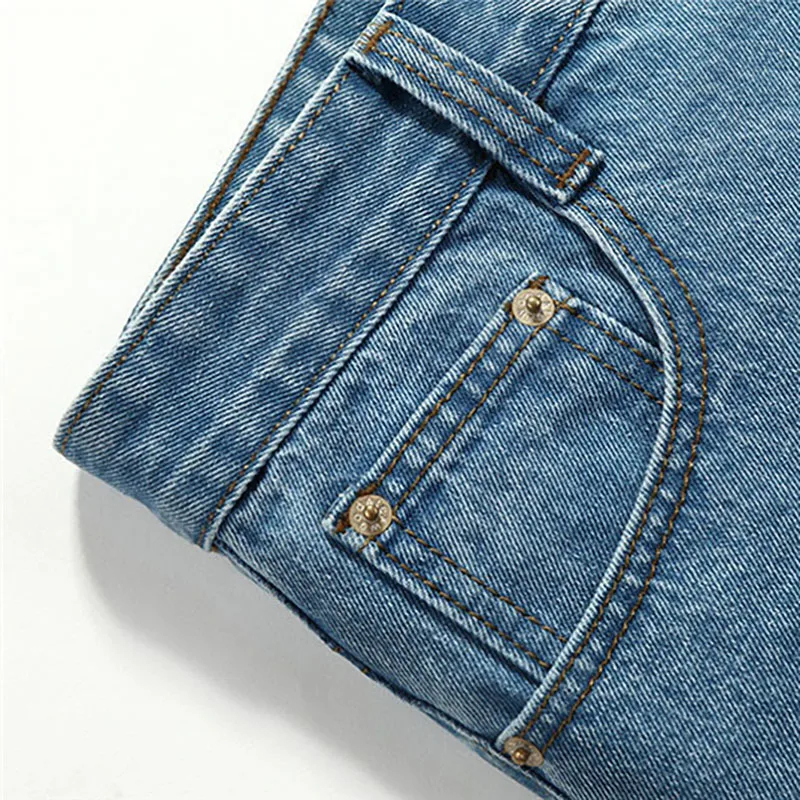 虎城男性洗浄デニムジーンズカジュアルストレートデニム男性ブランド男性クラシックジーンズパンツ男性ビジネスズボン