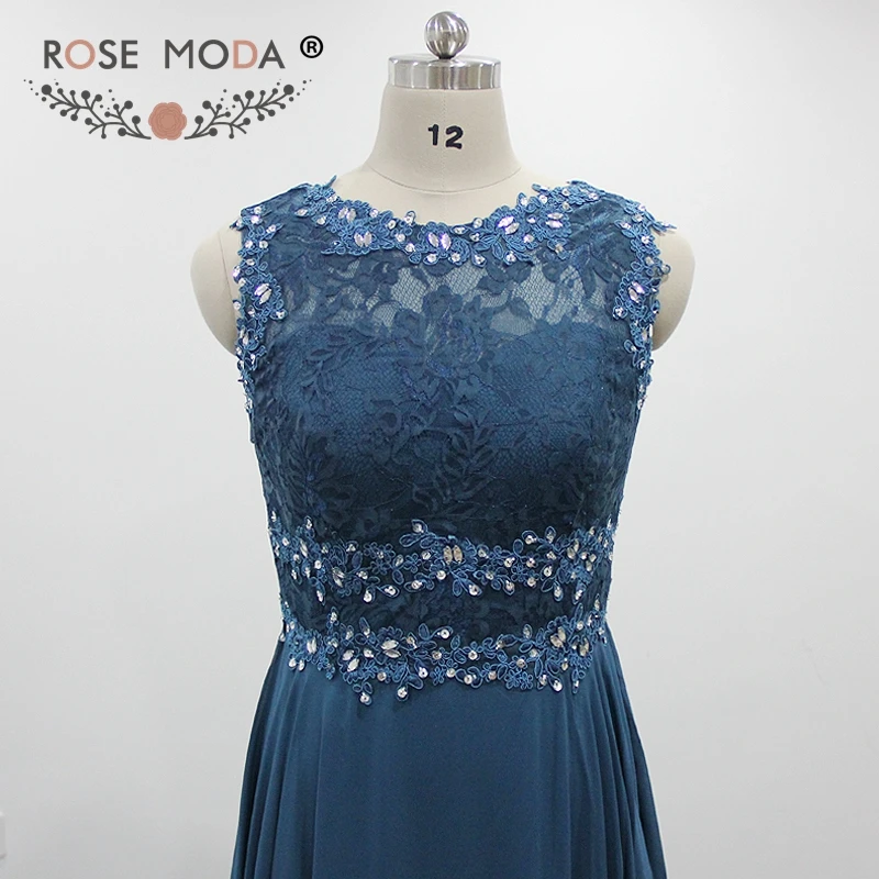 Subiu Moda Sem Mangas de Renda Teal Mãe dos Vestidos de Noiva 2018 Formal Vestidos de Convidado Do Casamento Plus Size Vestidos Reais DA MÁFIA fotos