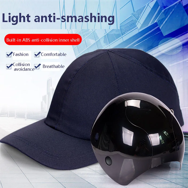 Breathable Helmet Light Anti-collision Protection Baseball Cap Liner ABS Shell Workshop Anti-smashing Riding Safety