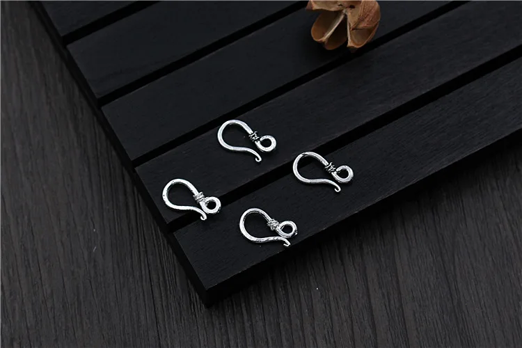 100% 925 Sterling Silver S Clasp Hooks For Bracelets Connection High Quality Handmade Clasps Accessories DIY Fine Jewelry Making