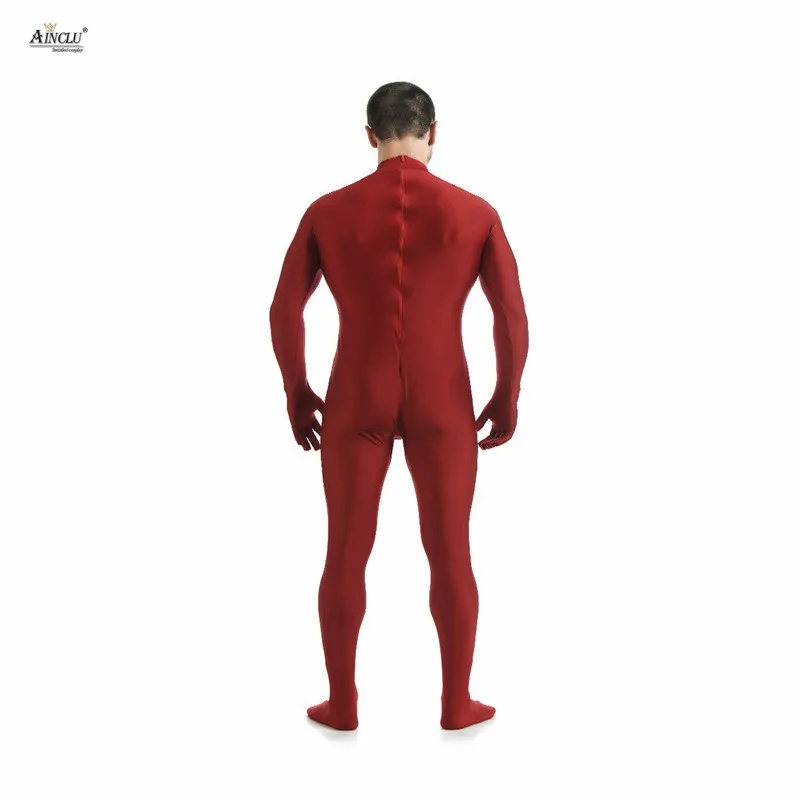 Ainclu masculino elastano náilon zentai multicolorido corpo segunda pele apertado sem cabeça dancewear traje hallween adultos bodysuit