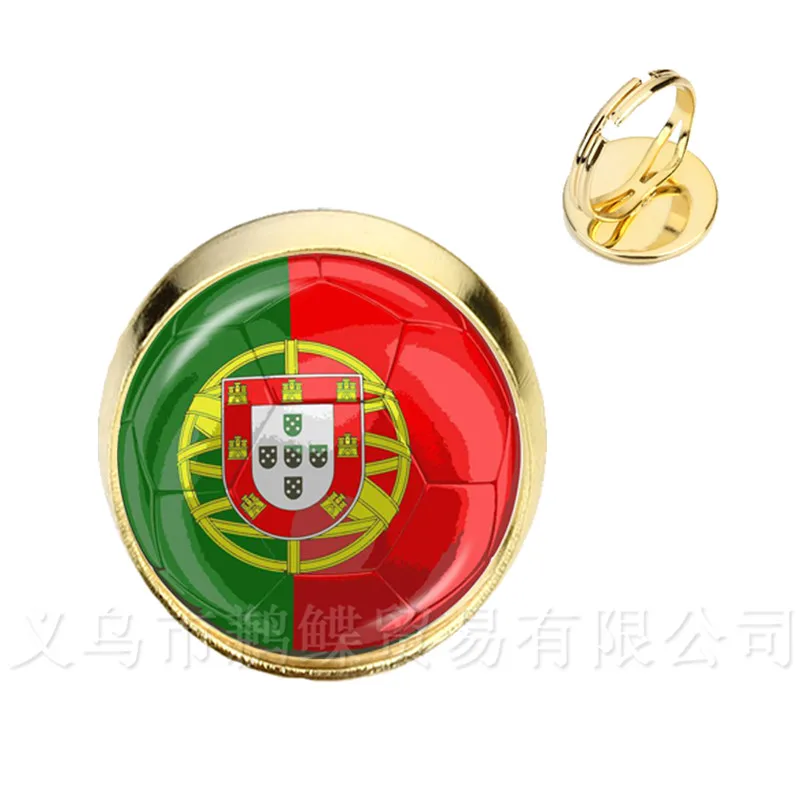 Logo de la bandera nacional de fútbol de Suiza, Suecia, Japón, Portugal,Nigeria, ajuste de cúpula de vidrio de 16mm para regalo