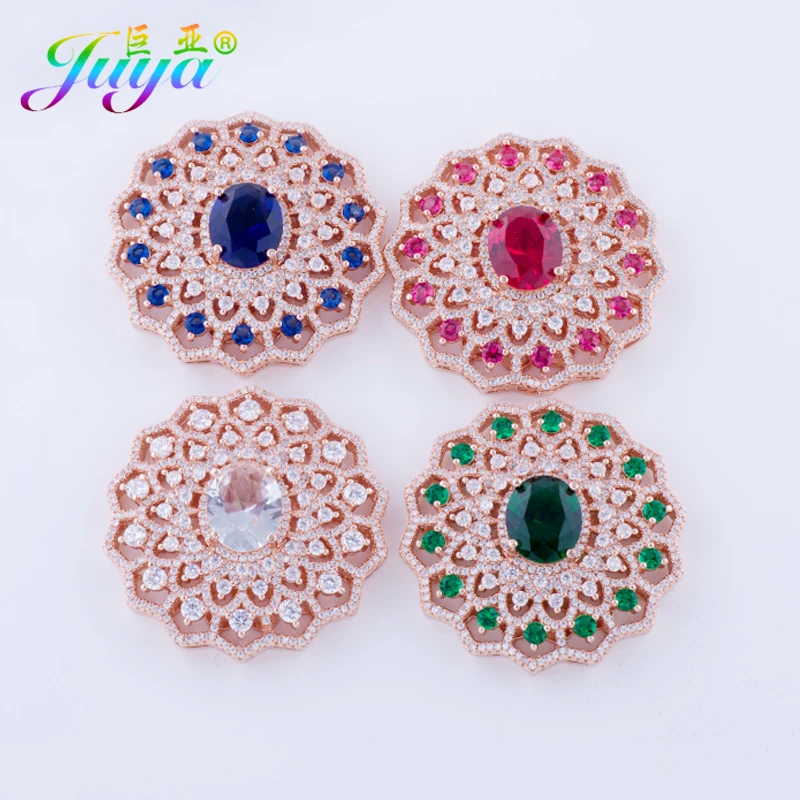 Hand Made Pearls Jewelry Components Gold/Silver Color Flower Decpration Connector Pendants Accessories For Beads Jewelry Making