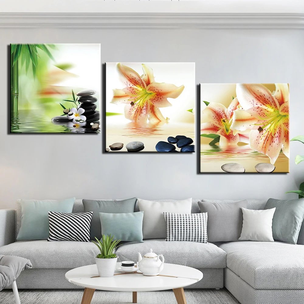 

3 Piece Wall Art Pictures Chinese Paintings Canvas Print Modern Art Posters For Living Room Home Office Decor