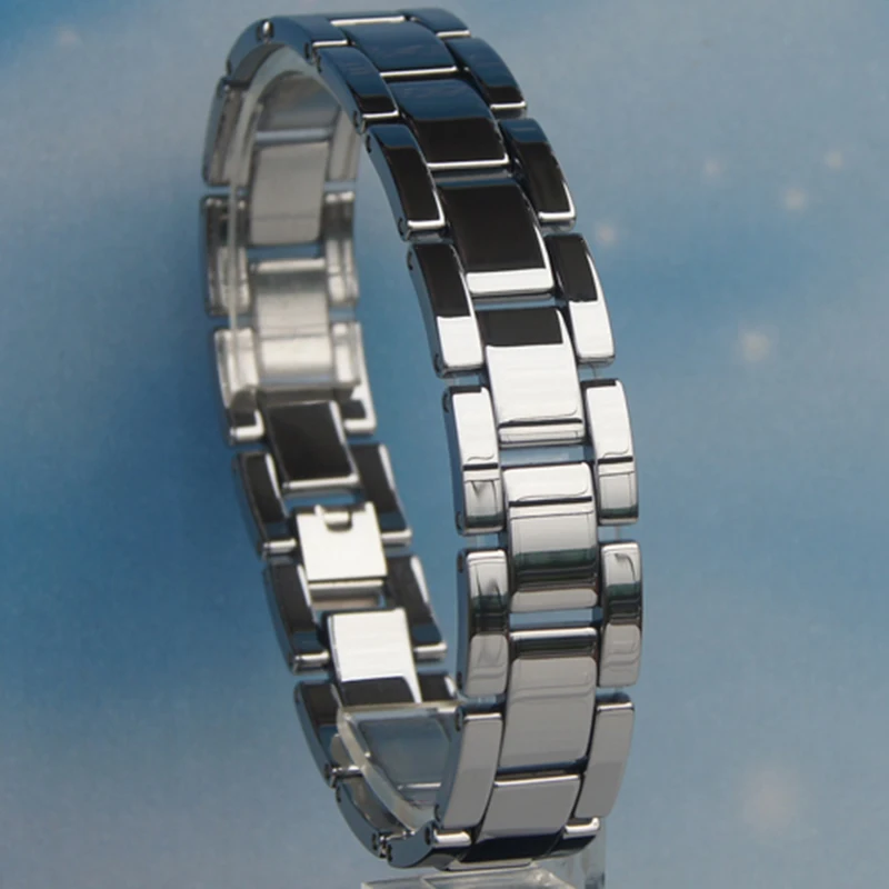 vary length 16mm width shiny polished  heavy hi-tech scratch proof tungsten bracelet