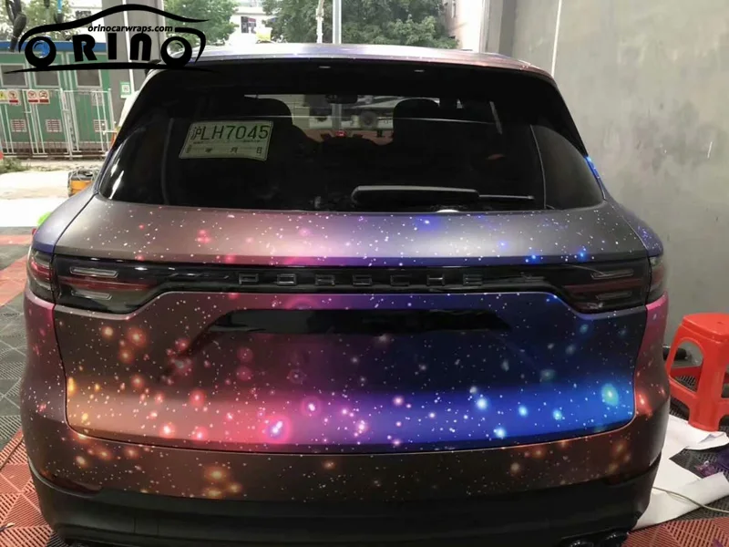 

Amazing Starry Sky Galaxy Printed Vinyl Car Wrap Film Camouflage Vinyl Foil With Air Free Bubble For Vehicle Motorbike Wrapping