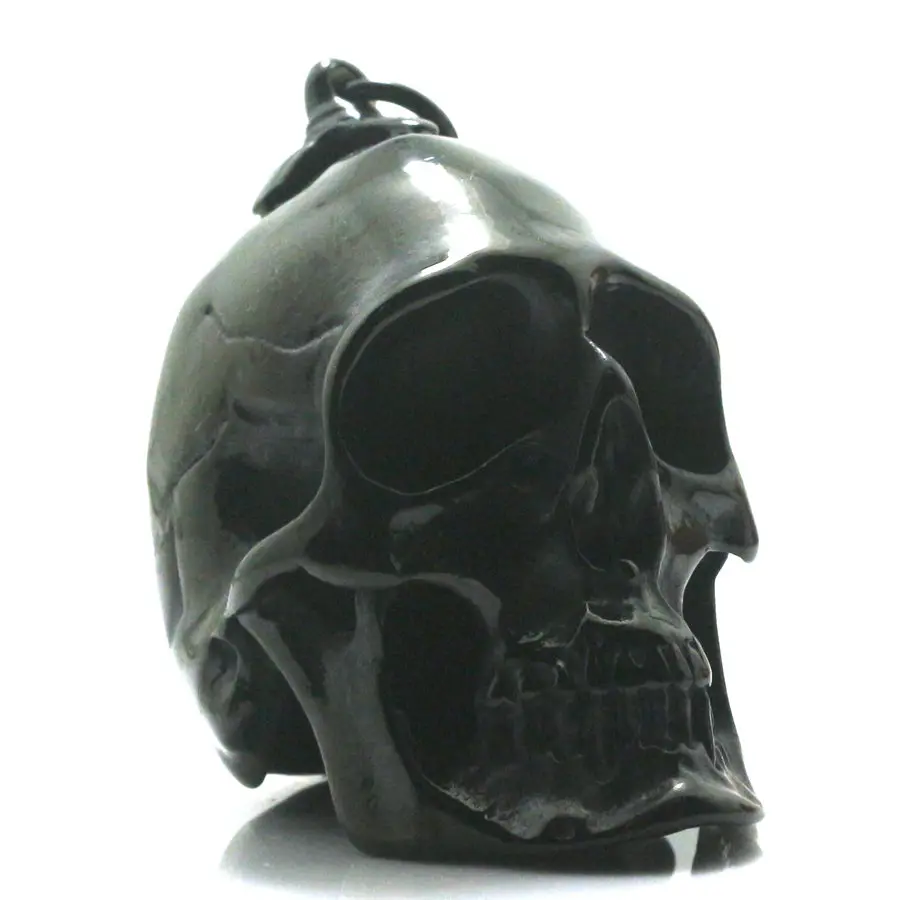 Ghost Rider Heavy Men 316L Stainless Steel Cool Polishing Big Black Biker Skeleton Skull Pendant For Gift