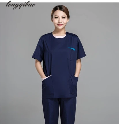 The new men and women with the short-sleeved isolation clothing brush overalls suit (coat + trousers)TB82