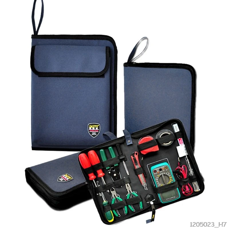 à outils pour électriciens professionnels, plaque rigide, mallette rangement, poche multifonctionnelle, toile Oxford 3