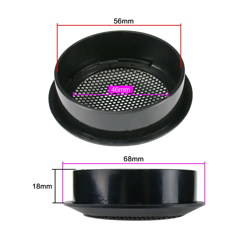 Ghxamp 2 inch Speaker Case Cover 56mm Car Tweeter Mesh Cover Repair Parts For Car Treble Loudspeaker 2pcs